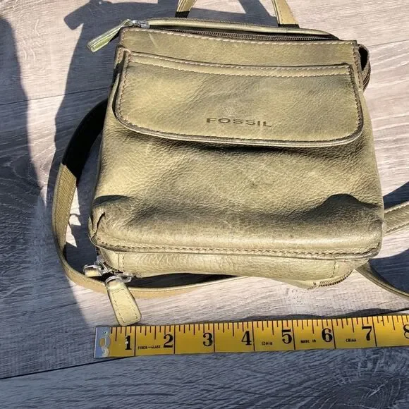 Fossil green crossbody purse bag tote - Picture 3 of 5